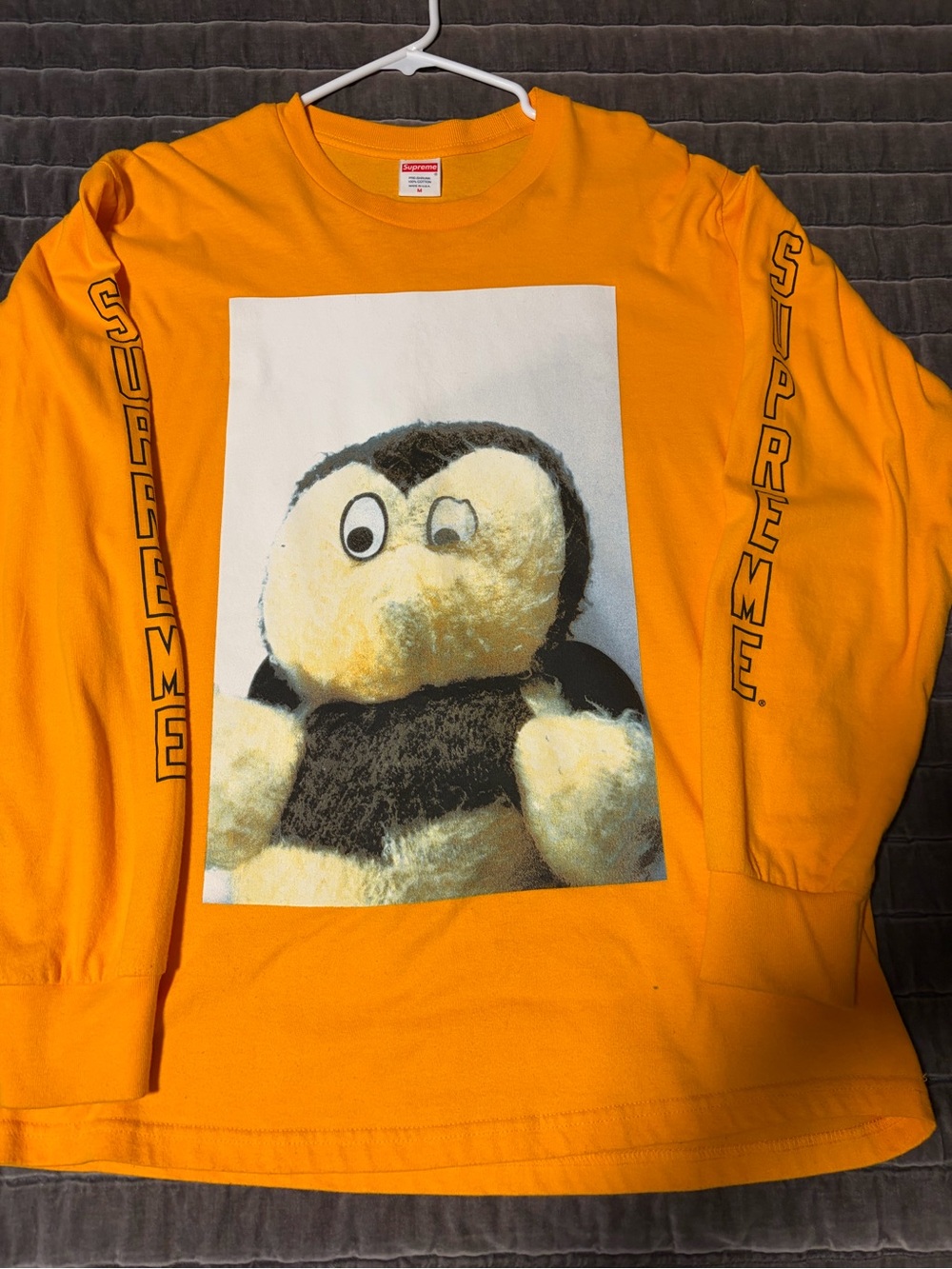 Supreme Yellow Graphic Long Sleeve Tee. Mike Kelley collab
